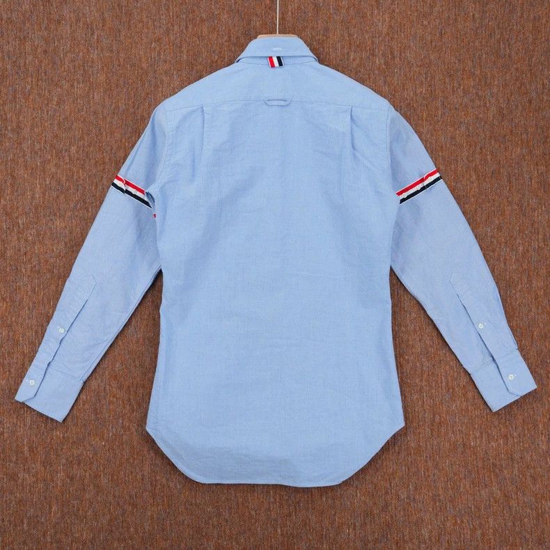 Thom Browne Thom Browne Blue Striped Dress Shirt Size 0 Size US XXS / EU 40 - 2 Thumbnail