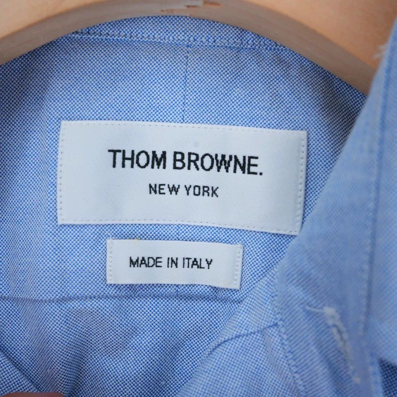 Thom Browne Thom Browne Blue Striped Dress Shirt Size 0 Size US XXS / EU 40 - 4 Thumbnail