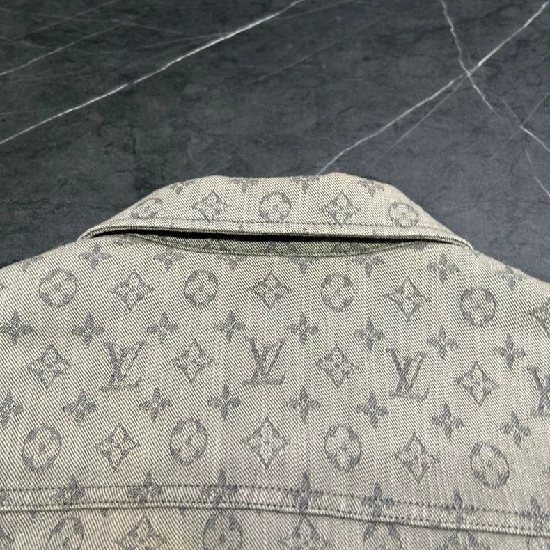Louis Vuitton Louis Vuitton Gray Denim Print Jacket Size US L / EU 52-54 / 3 - 4 Thumbnail