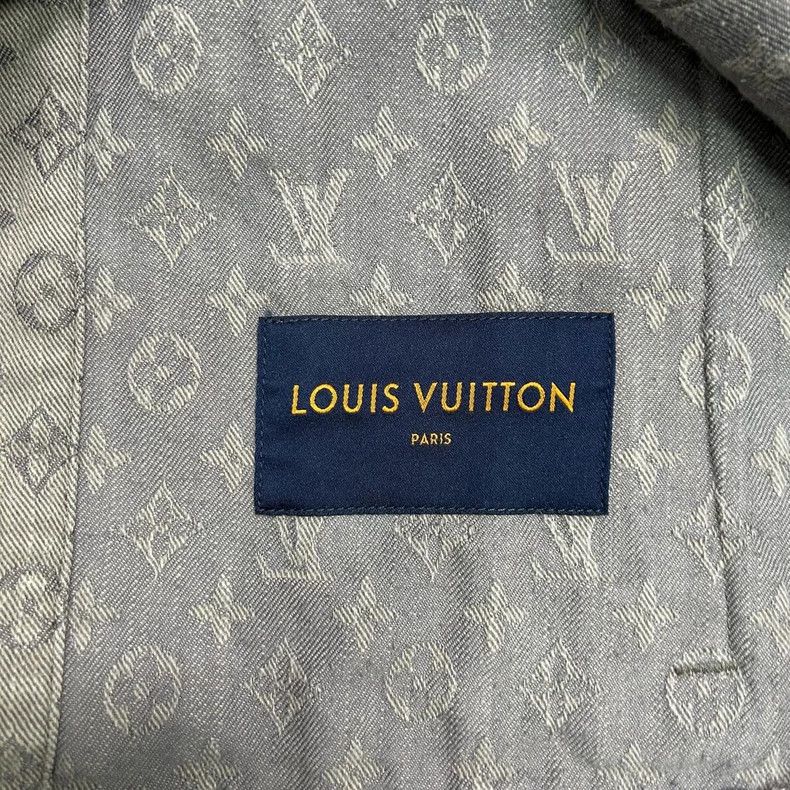 Louis Vuitton Louis Vuitton Gray Denim Print Jacket Size US L / EU 52-54 / 3 - 6 Thumbnail
