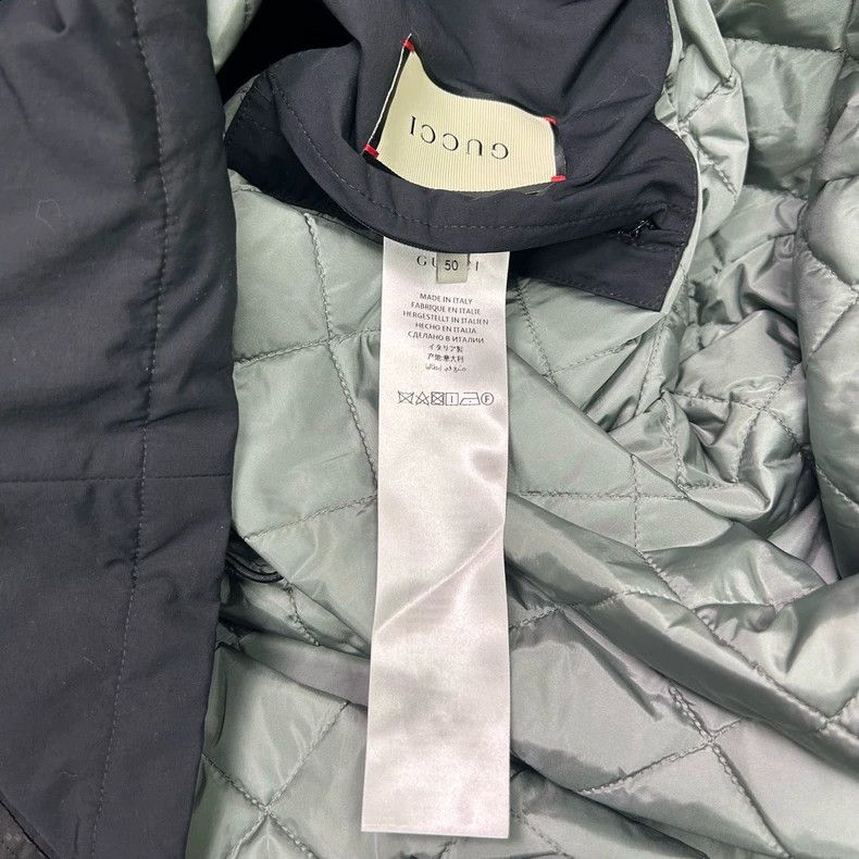 Gucci Gucci Logo Print Hooded Coat with Pockets Size US L / EU 52-54 / 3 - 7 Thumbnail