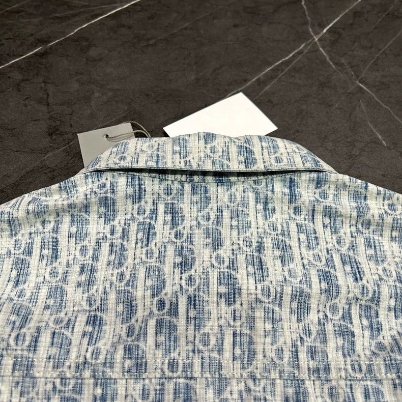 Dior DIOR Logo Printed Denim Button-Up Shirt Size US M / EU 48-50 / 2 - 4 Thumbnail