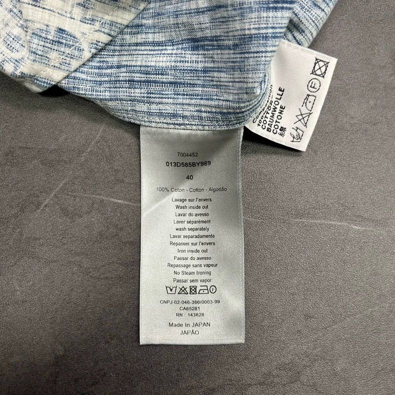 Dior DIOR Logo Printed Denim Button-Up Shirt Size US M / EU 48-50 / 2 - 5 Thumbnail