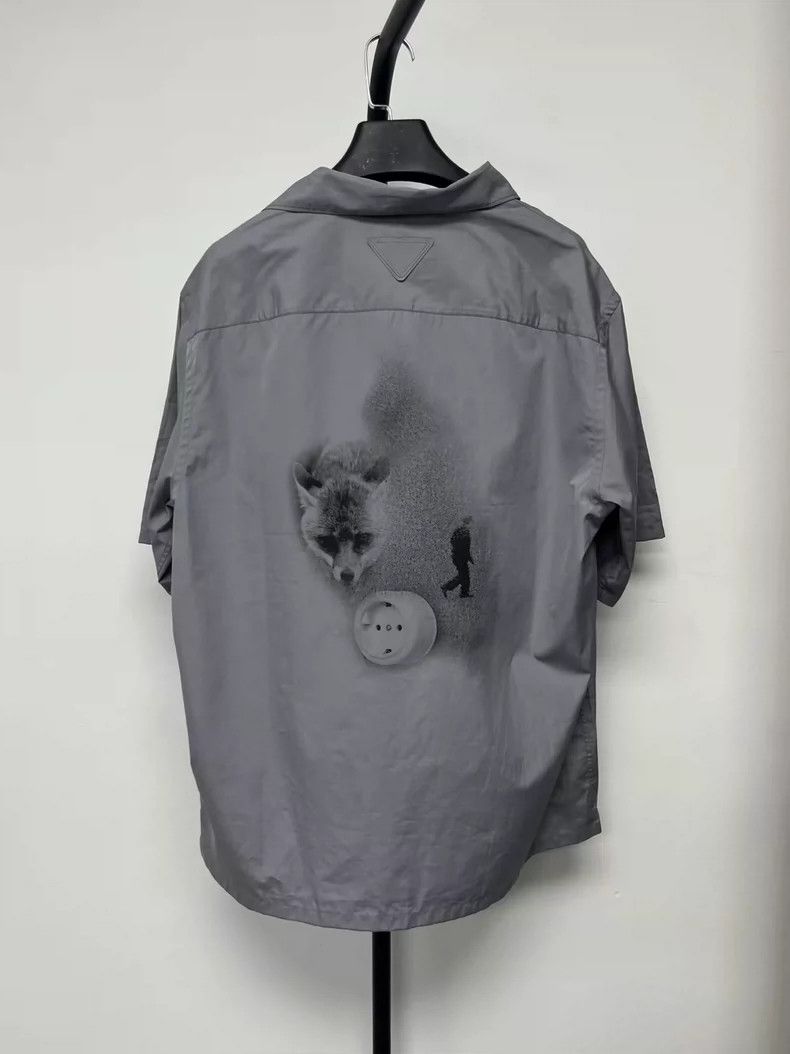 Prada Prada Logo Print Short Sleeve Casual Shirt Size US M / EU 48-50 / 2 - 2 Thumbnail