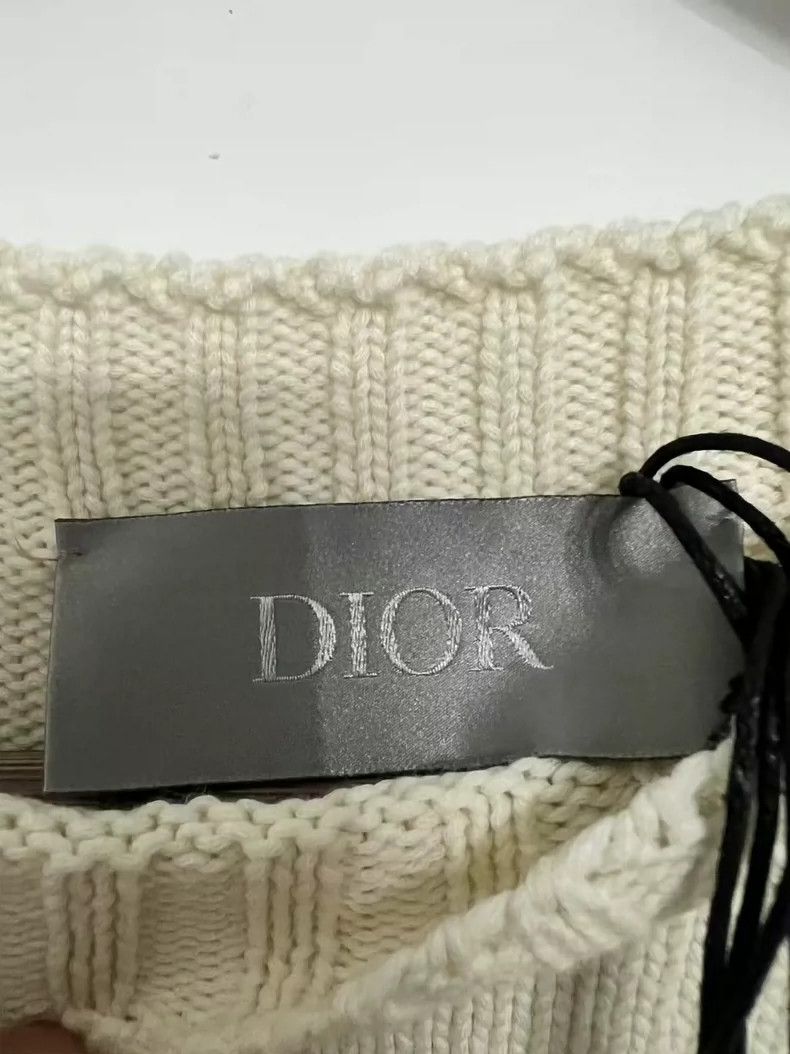 Dior Dior Embroidered Logo Sweatshirt in Beige Size US M / EU 48-50 / 2 - 3 Thumbnail