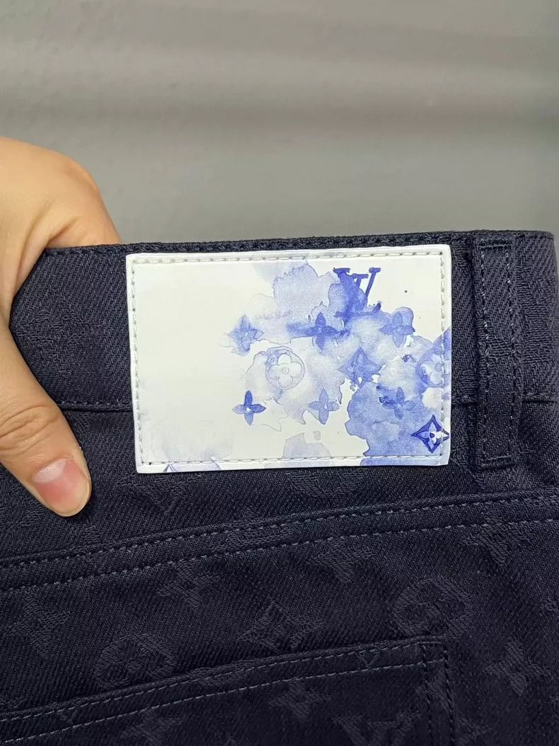 Louis Vuitton Dark Blue Designer Denim Pants Size 36 Size US 36 / EU 52 - 4 Thumbnail