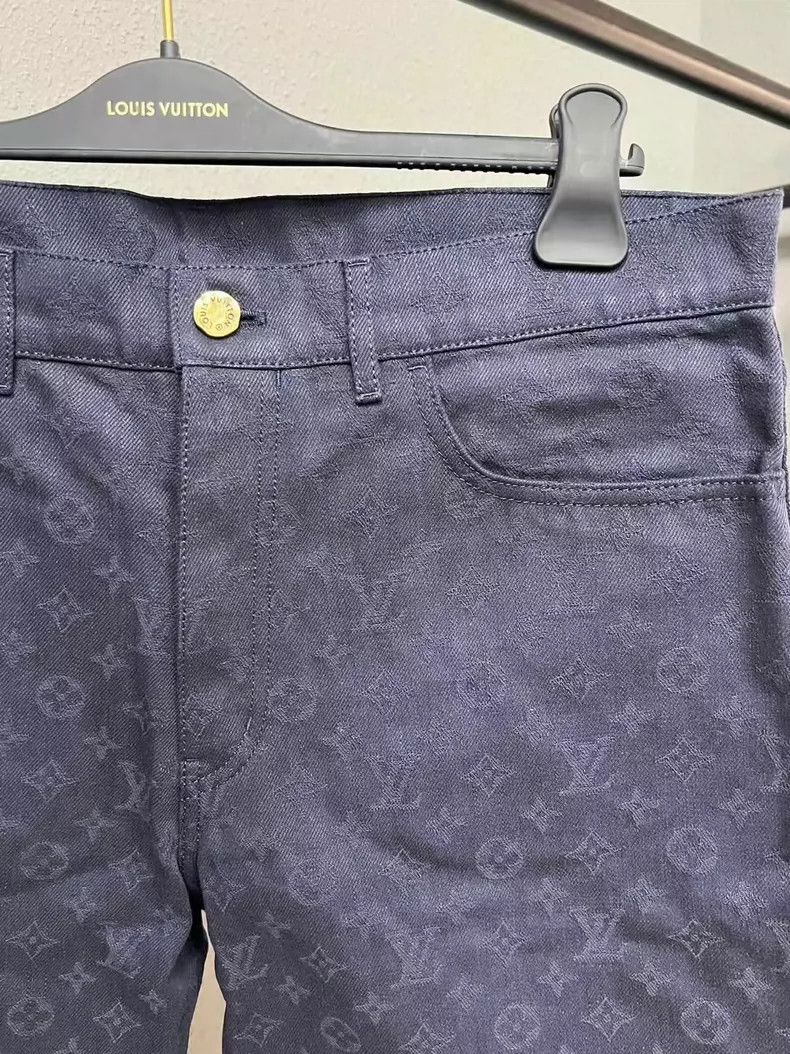 Louis Vuitton Dark Blue Designer Denim Pants Size 36 Size US 36 / EU 52 - 3 Thumbnail