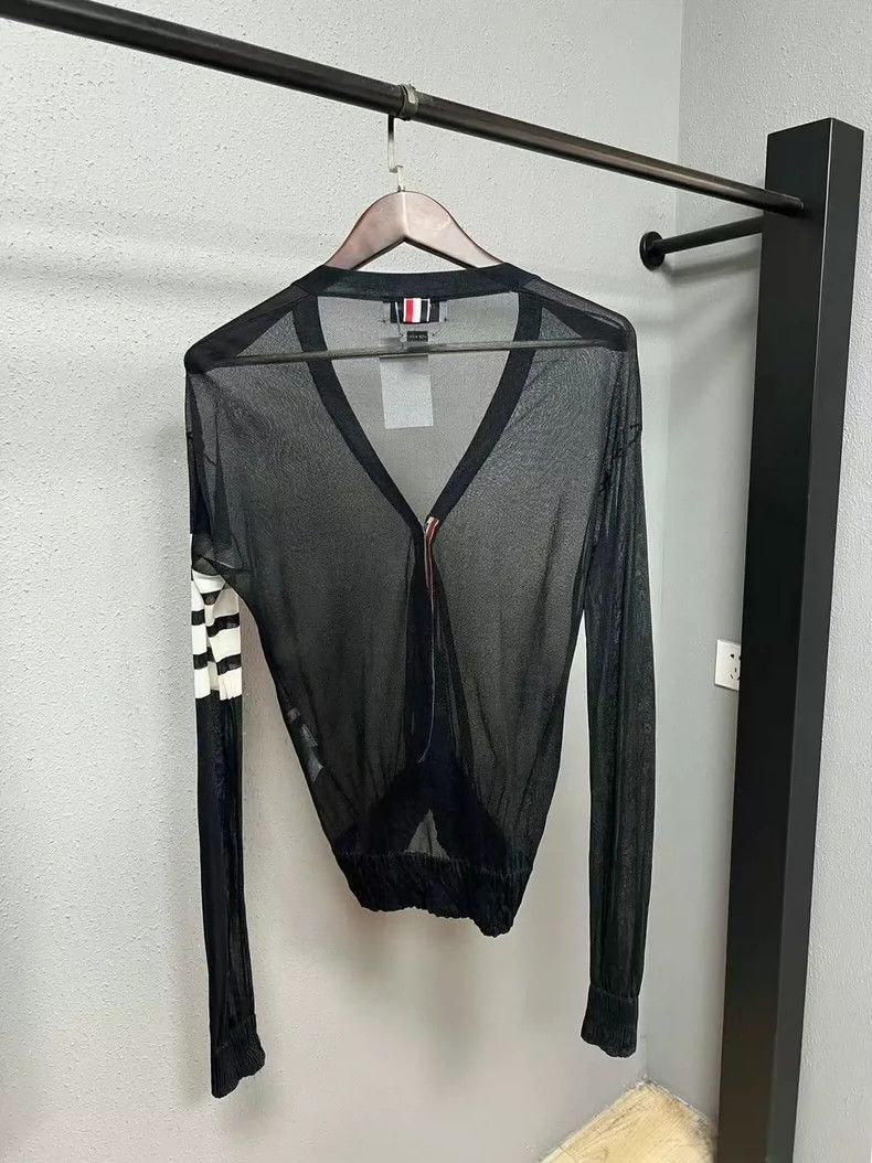Thom Browne Thom Browne Silk Cardigan Sweater Size US M / EU 48-50 / 2 - 2 Thumbnail