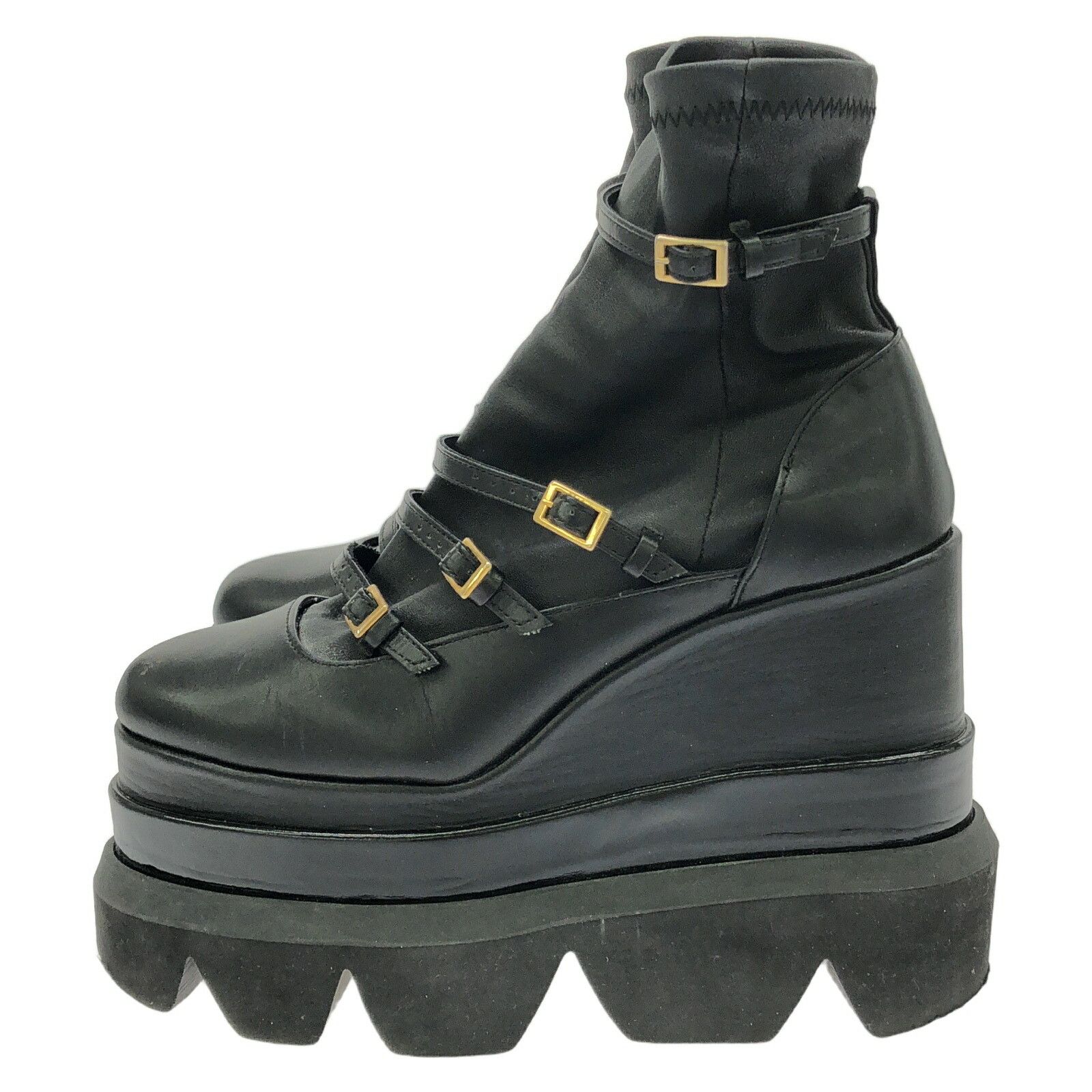 Sacai Sacai Sacai Platform Ankle Boots Leather Boots Leather Shoes Size ONE SIZE - 3 Thumbnail