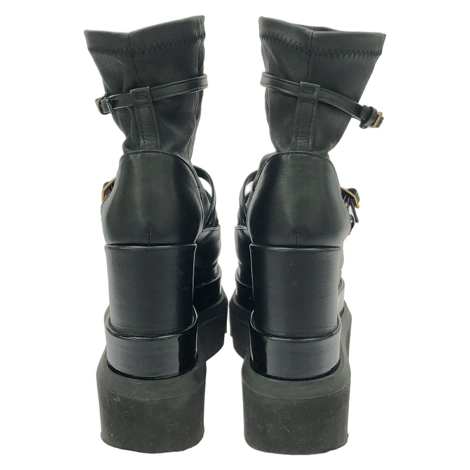 Sacai Sacai Sacai Platform Ankle Boots Leather Boots Leather Shoes Size ONE SIZE - 2 Thumbnail