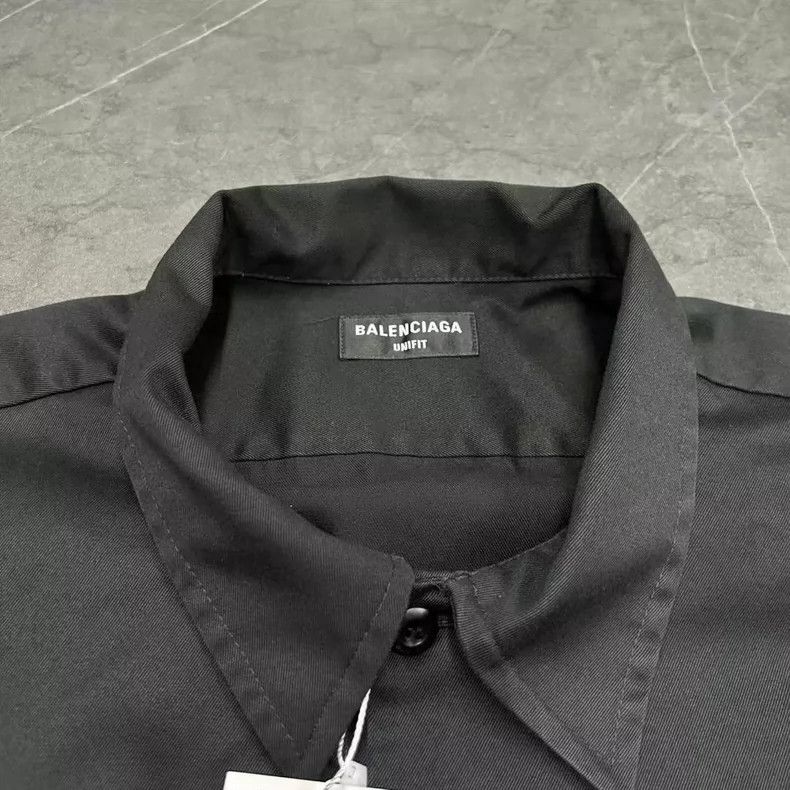 Balenciaga Balenciaga Black Logo Short Sleeve Shirt Size US M / EU 48-50 / 2 - 5 Thumbnail