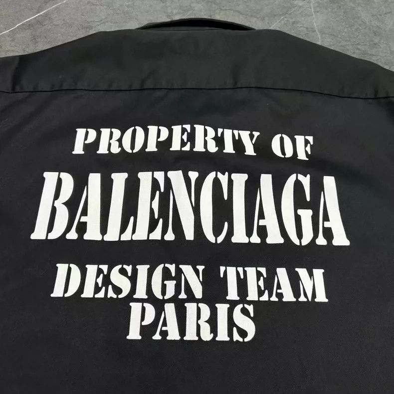 Balenciaga Balenciaga Black Logo Short Sleeve Shirt Size US M / EU 48-50 / 2 - 3 Thumbnail