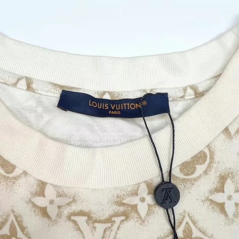 Louis Vuitton Louis Vuitton Beige Short Sleeve T-Shirt Size US XL / EU 56 / 4 - 2 Thumbnail