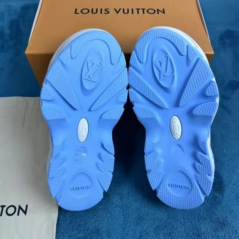 Louis Vuitton Louis Vuitton Shark Platform Slippers White Blue Size US 9 / EU 42 - 5 Thumbnail