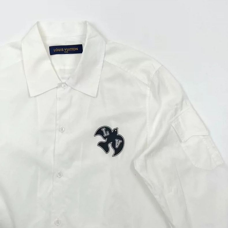 Louis Vuitton Louis Vuitton White Long Sleeve Shirt Size US S / EU 44-46 / 1 - 4 Thumbnail