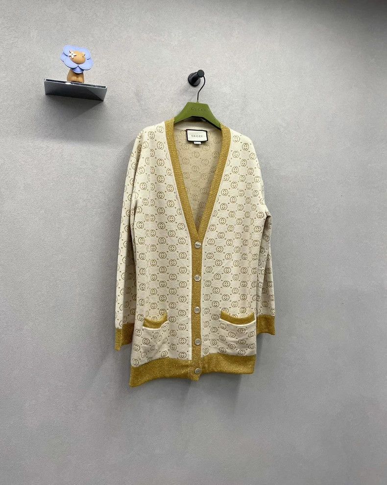 Gucci Gucci V-Neck Logo Knit Cardigan-dmc Size US M / EU 48-50 / 2 - 3 Thumbnail