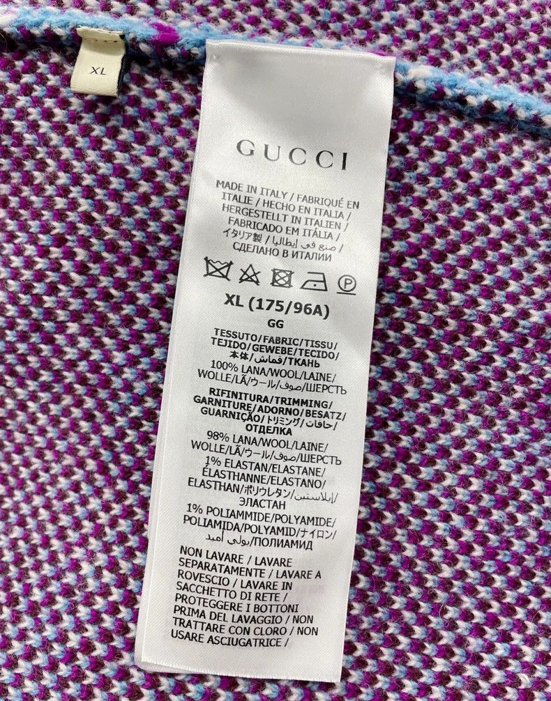 Gucci Gucci Blue GG Knit Cardigan-dmc Size US XL / EU 56 / 4 - 5 Thumbnail