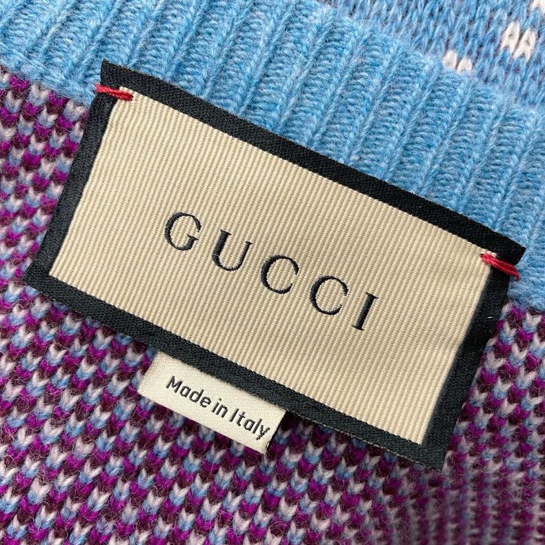 Gucci Gucci Blue GG Knit Cardigan-dmc Size US XL / EU 56 / 4 - 4 Thumbnail