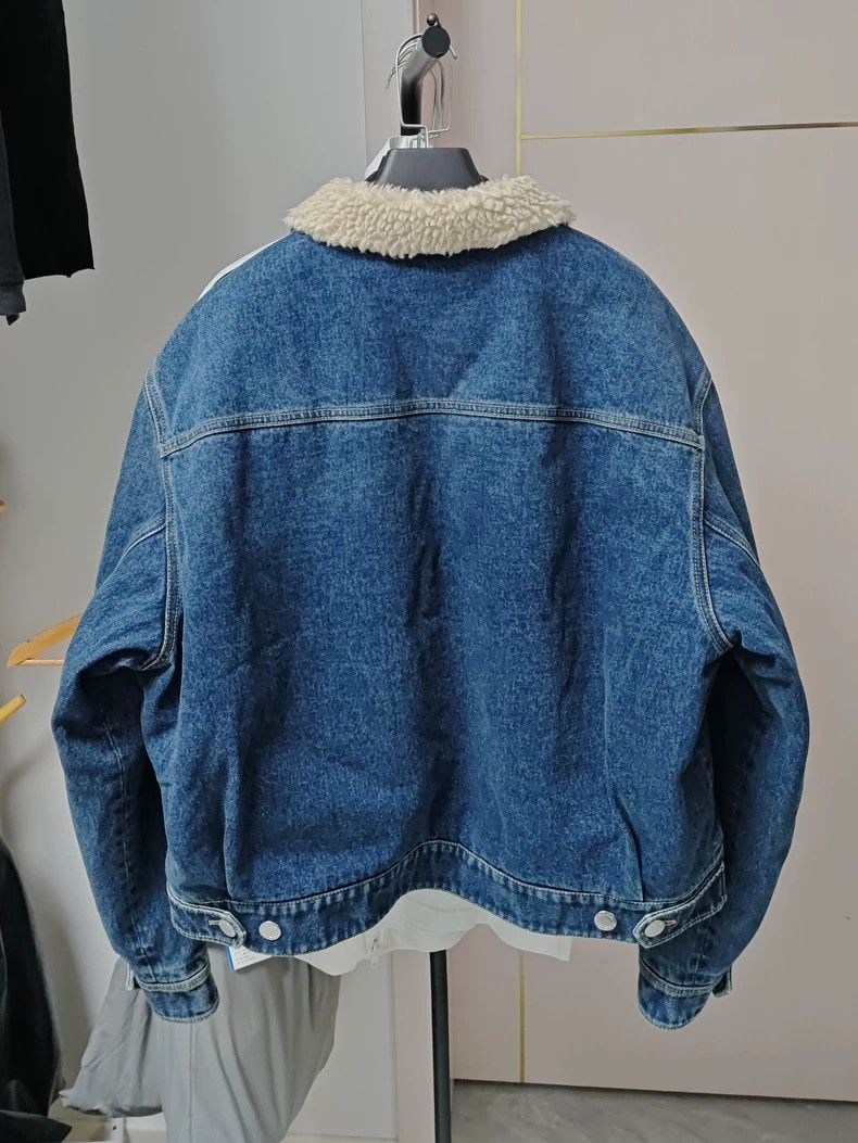 Prada PRADA FW22 Logo Denim Jacket with Shearling Collar-dmc Size US XXL / EU 58 / 5 - 3 Thumbnail