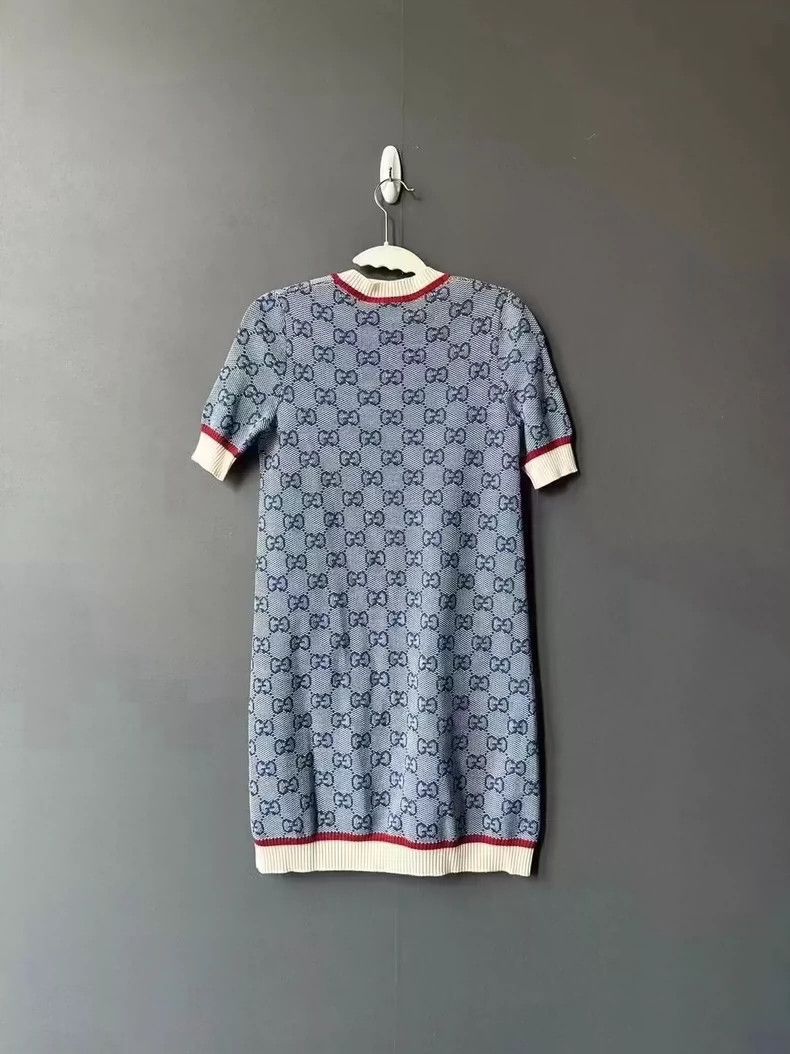 Gucci Gucci Blue GG Pattern Dress-dmc Size XS / US 0-2 / IT 36-38 - 2 Thumbnail