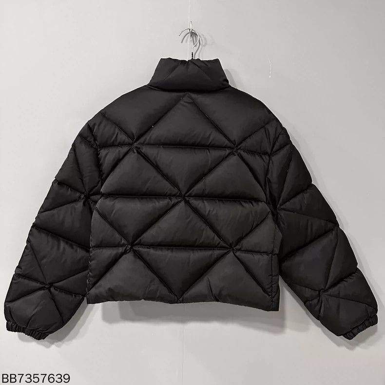 Prada Black Recycled Nylon Logo Puffer Jacket-dmc Size US L / EU 52-54 / 3 - 3 Thumbnail
