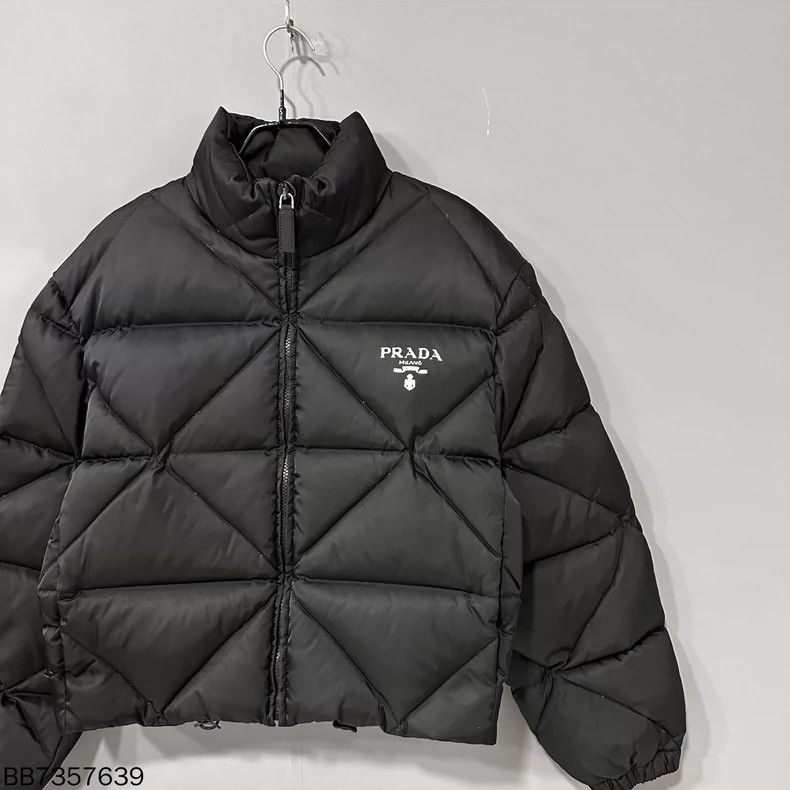 Prada Black Recycled Nylon Logo Puffer Jacket-dmc Size US L / EU 52-54 / 3 - 2 Thumbnail
