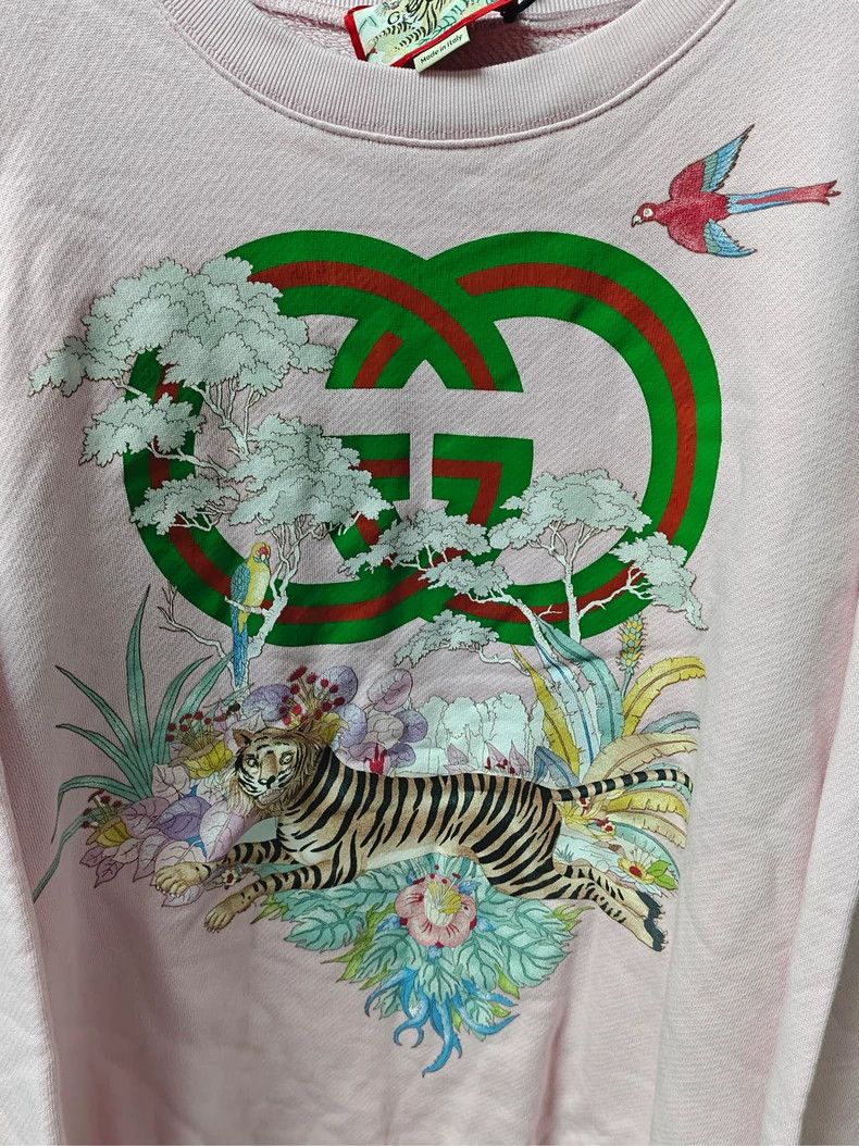 Gucci Gucci SS22 Tiger Print Sweatshirt-dmc Size US L / EU 52-54 / 3 - 3 Thumbnail