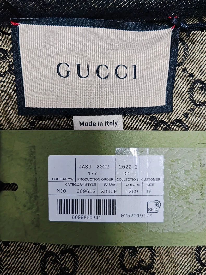 Gucci Gucci Printed Denim Long Sleeve Shirt-dmc Size US M / EU 48-50 / 2 - 5 Thumbnail