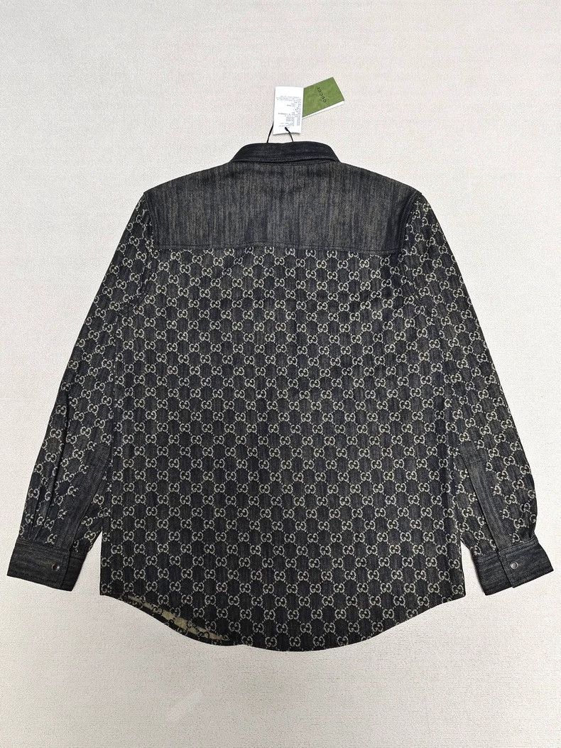 Gucci Gucci Printed Denim Long Sleeve Shirt-dmc Size US M / EU 48-50 / 2 - 3 Thumbnail