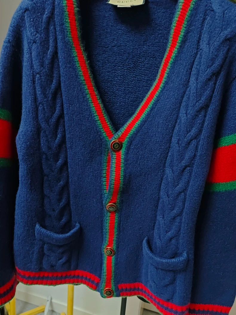 Gucci Gucci Colorful V-Neck Cable Knit Sweater-dmc Size US L / EU 52-54 / 3 - 3 Thumbnail