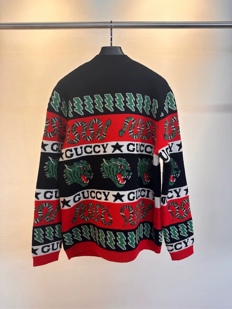 Gucci Gucci Color Block Animal Print Cardigan-dmc Size US S / EU 44-46 / 1 - 2 Thumbnail