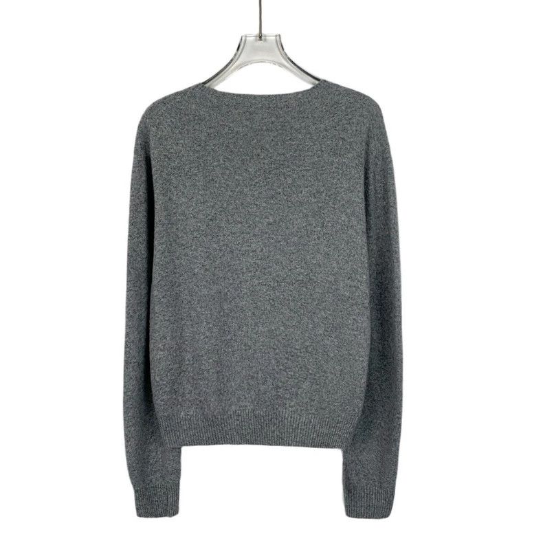 Prada Gray Logo Wool Long Sleeve Knit Sweater-dmc Size US M / EU 48-50 / 2 - 2 Thumbnail