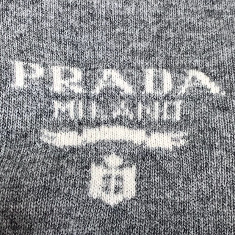 Prada Gray Logo Wool Long Sleeve Knit Sweater-dmc Size US M / EU 48-50 / 2 - 5 Thumbnail