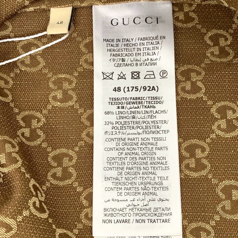 Gucci Gucci Brown Logo Button-Up Short Sleeve Shirt-dmc Size US M / EU 48-50 / 2 - 6 Thumbnail