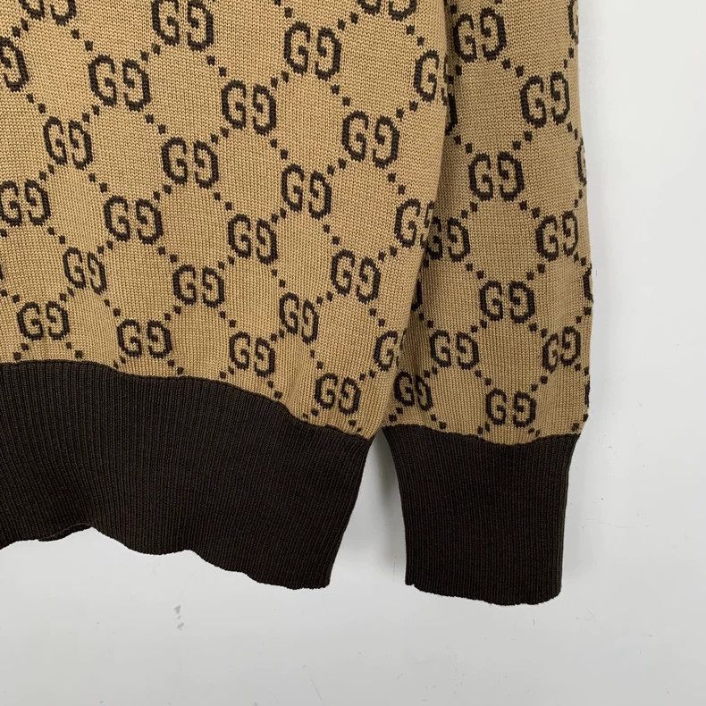 Gucci Brown Logo Knit Pullover Sweater-dmc Size US L / EU 52-54 / 3 - 4 Thumbnail