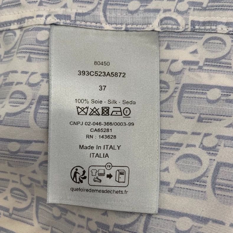 Dior Dior Blue Logo Long Sleeve Shirt-dmc Size US M / EU 48-50 / 2 - 7 Thumbnail