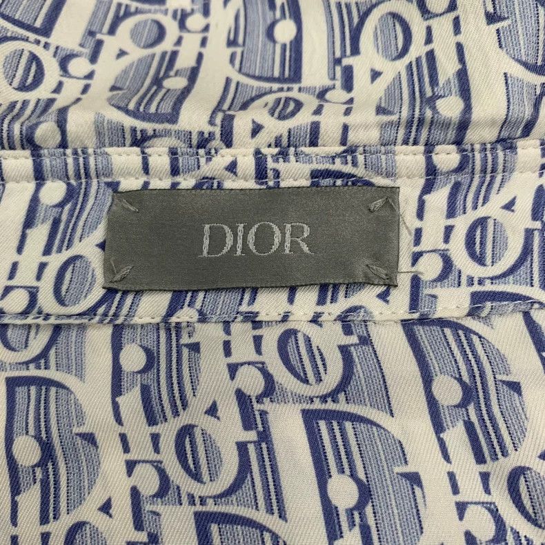 Dior Dior Blue Logo Long Sleeve Shirt-dmc Size US M / EU 48-50 / 2 - 5 Thumbnail