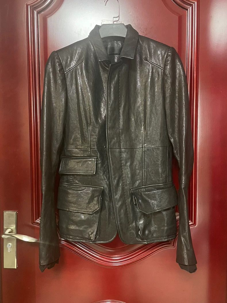Haider Ackermann Asymmetrical Leather Suit Jacket-dmc Size US M / EU 48-50 / 2 - 2 Thumbnail