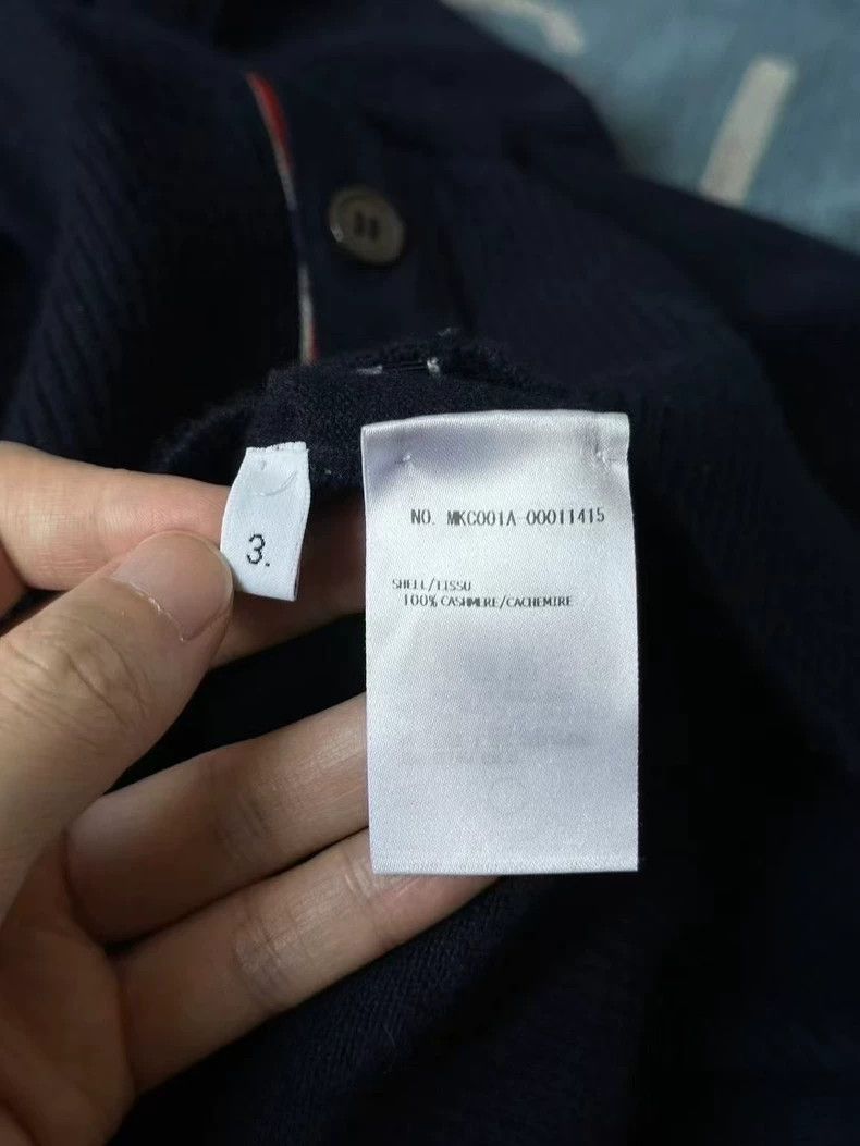 Thom Browne Blue Cashmere Cardigan by Thom Browne-dmc Size US M / EU 48-50 / 2 - 3 Thumbnail