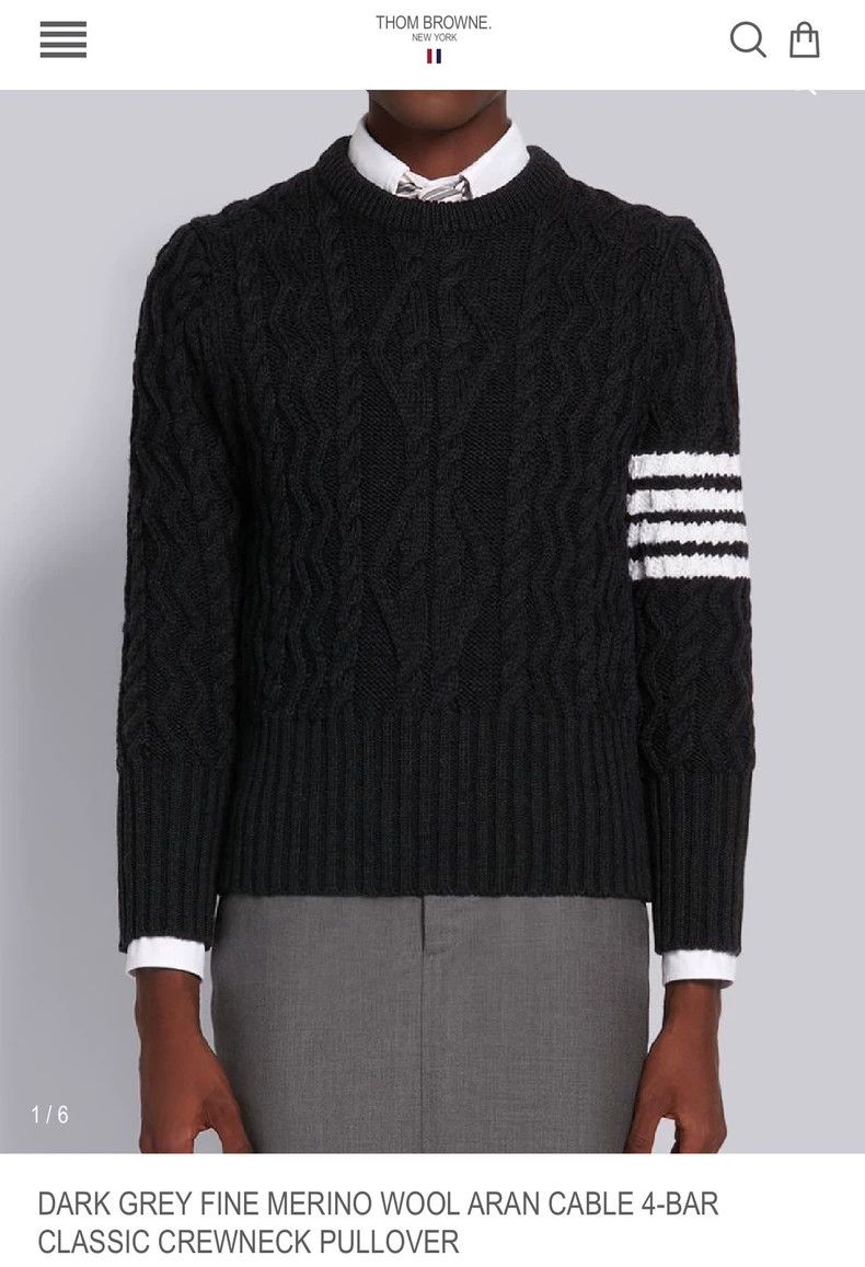 Thom Browne Rare Thom Browne Wool Cable Knit Sweater-dmc Size US M / EU 48-50 / 2 - 7 Thumbnail