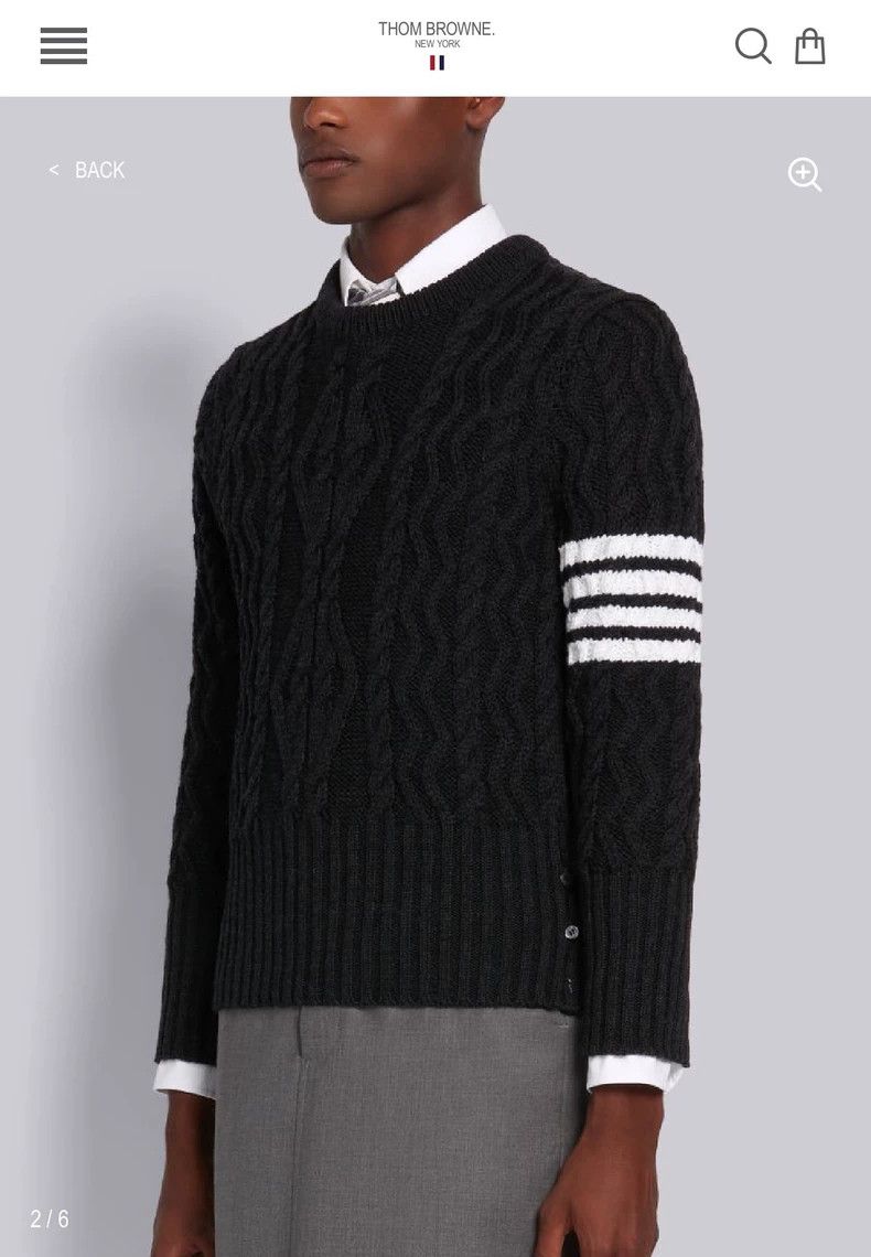 Thom Browne Rare Thom Browne Wool Cable Knit Sweater-dmc Size US M / EU 48-50 / 2 - 8 Thumbnail