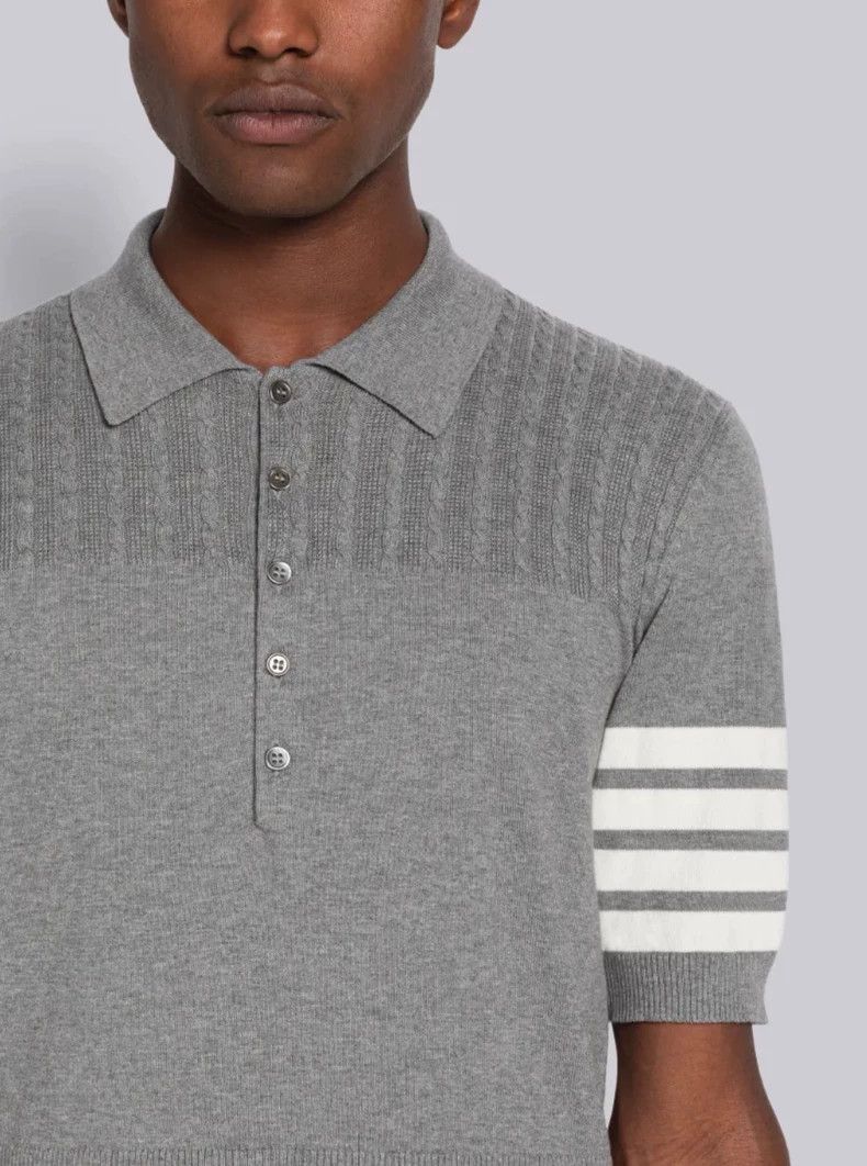 Thom Browne Thom Browne Short Sleeve Knit Polo Shirt-dmc Size US M / EU 48-50 / 2 - 7 Thumbnail