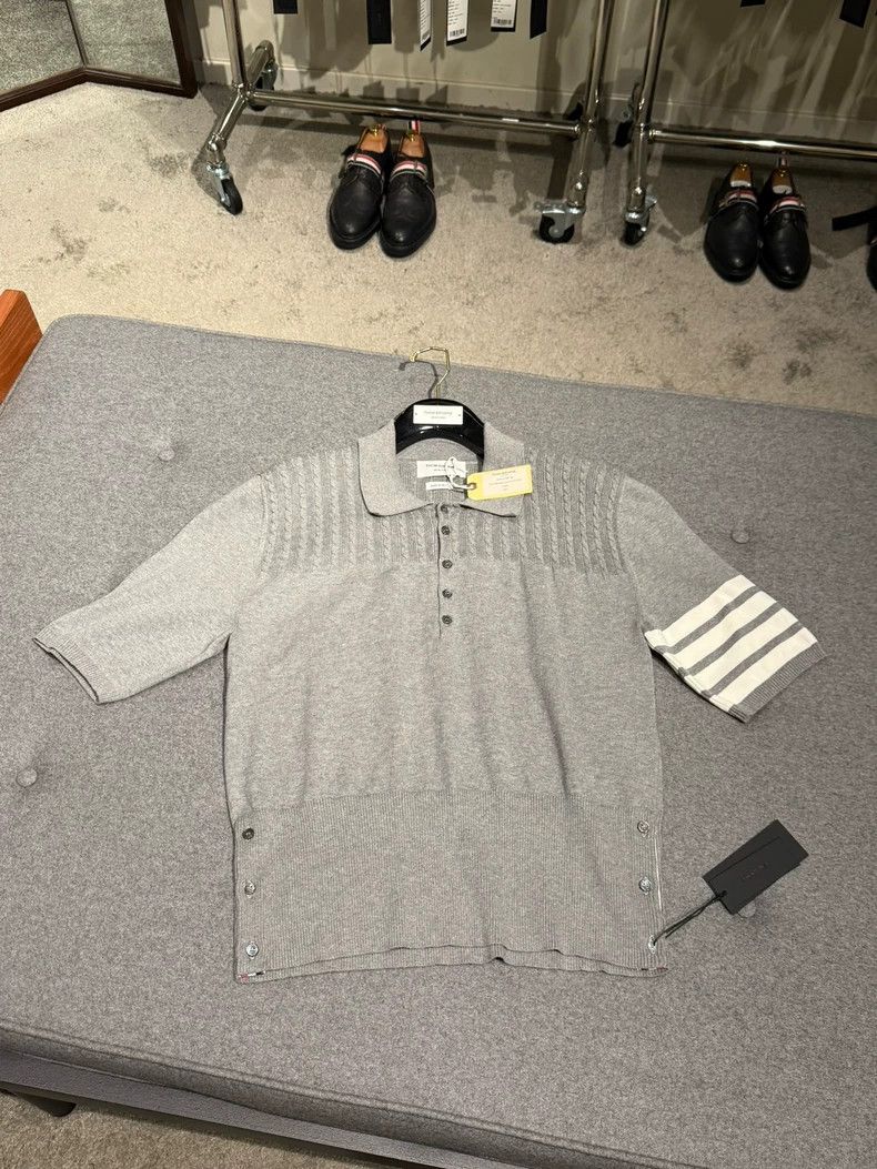 Thom Browne Thom Browne Short Sleeve Knit Polo Shirt-dmc Size US M / EU 48-50 / 2 - 3 Thumbnail