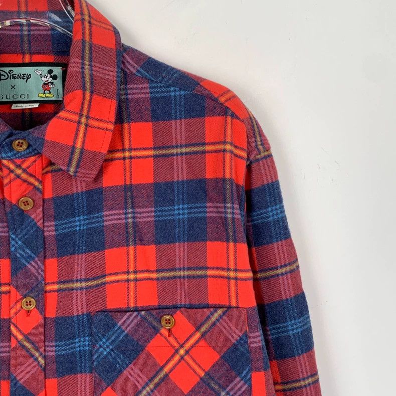 Gucci Gucci x Disney Red Plaid Long Sleeve Shirt-dmc Size US S / EU 44-46 / 1 - 3 Thumbnail