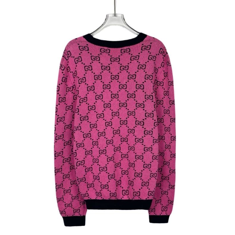 Gucci Pink Logo Knit Long Sleeve Sweater-dmc Size US S / EU 44-46 / 1 - 2 Thumbnail
