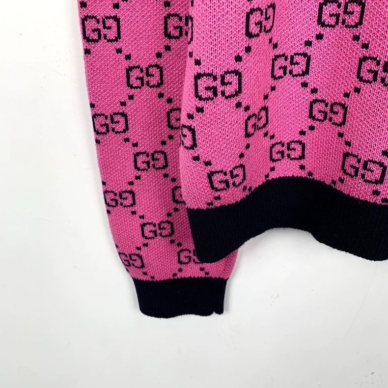 Gucci Pink Logo Knit Long Sleeve Sweater-dmc Size US S / EU 44-46 / 1 - 4 Thumbnail