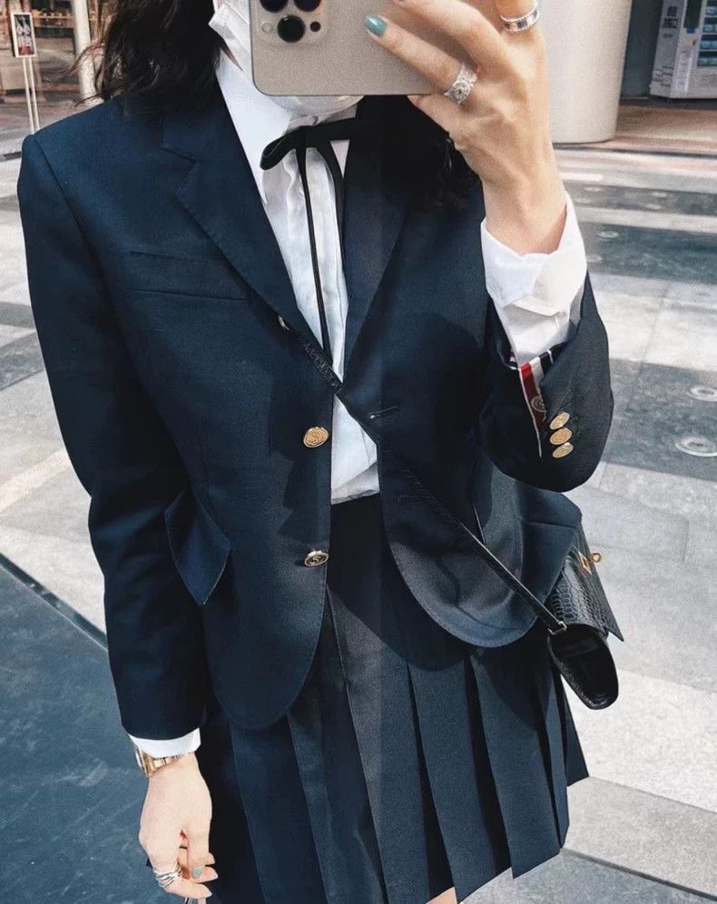 Thom Browne Thom Browne Navy Blazer Classic Design-dmc Size US XL / EU 56 / 4 - 5 Thumbnail