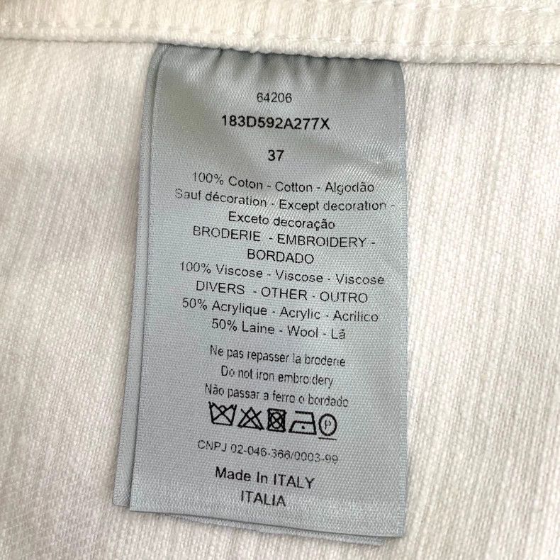 Dior White Embroidered Cotton Long Sleeve Shirt-dmc Size US M / EU 48-50 / 2 - 6 Thumbnail