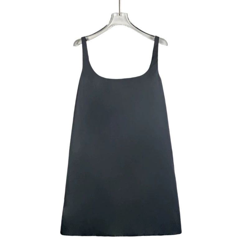 Prada Black Sleeveless Dress with Prada Logo-dmc Size US M / EU 48-50 / 2 - 2 Thumbnail