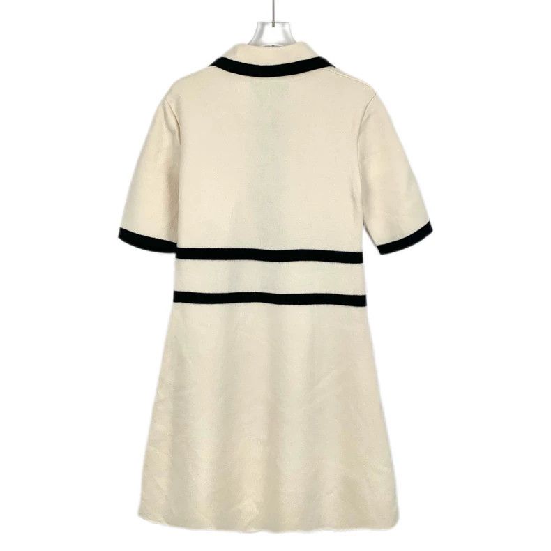 Gucci Gucci Beige Logo Embroidered Dress Size L-dmc Size L / US 10 / IT 46 - 2 Thumbnail